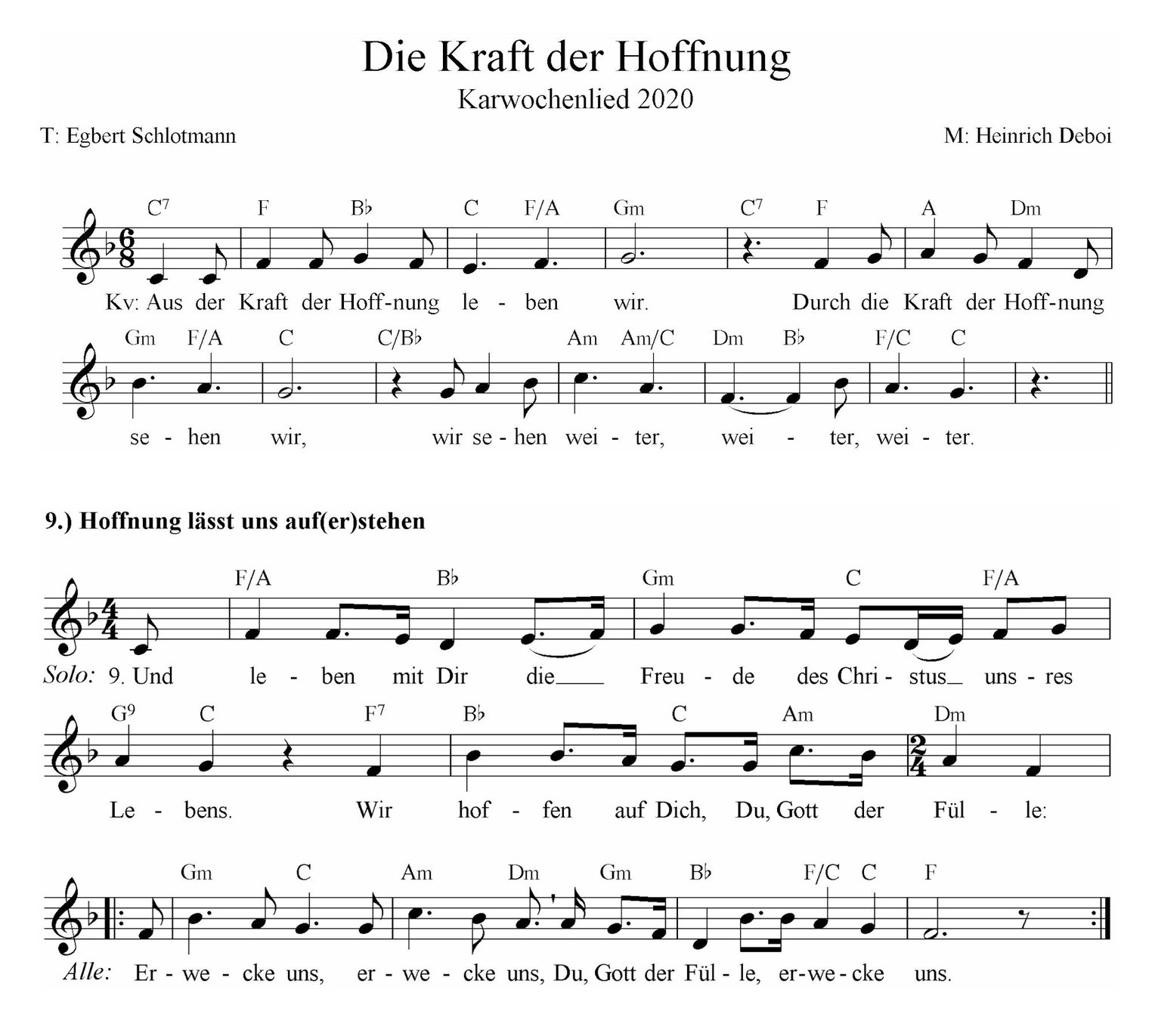 Karwochenlied Strophe 9